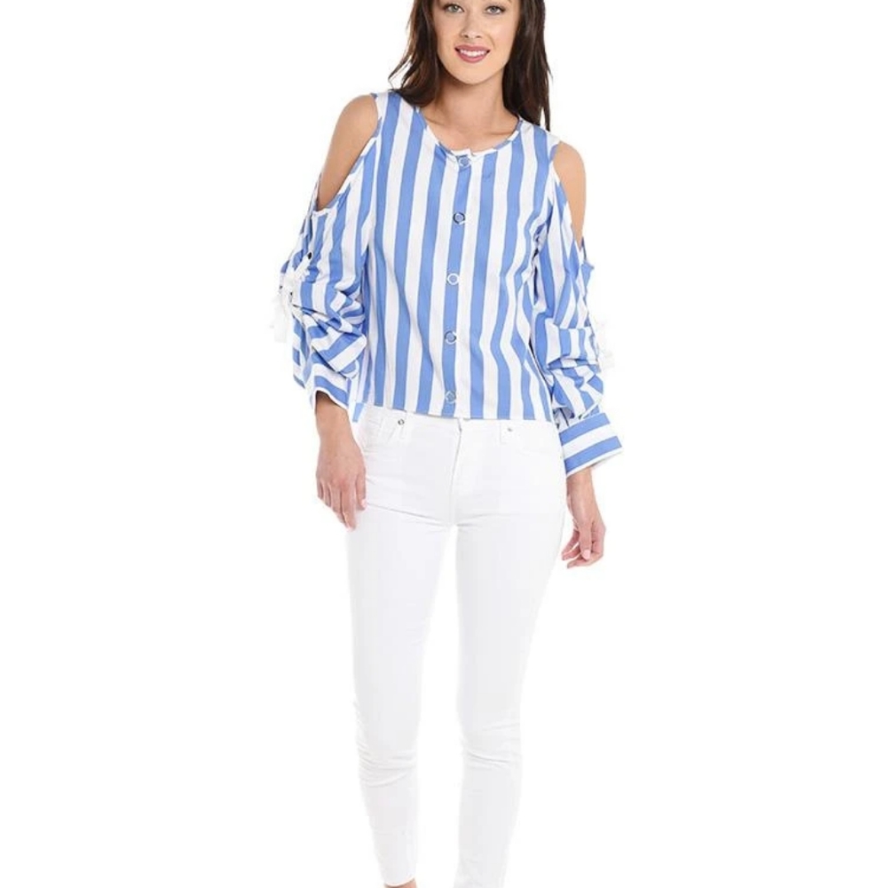 Parker Mackenzie Cold Shoulder Blouse - Picture 4 of 12